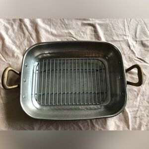 Ruffoni Rectangle Copper Roasting Pan with Rack